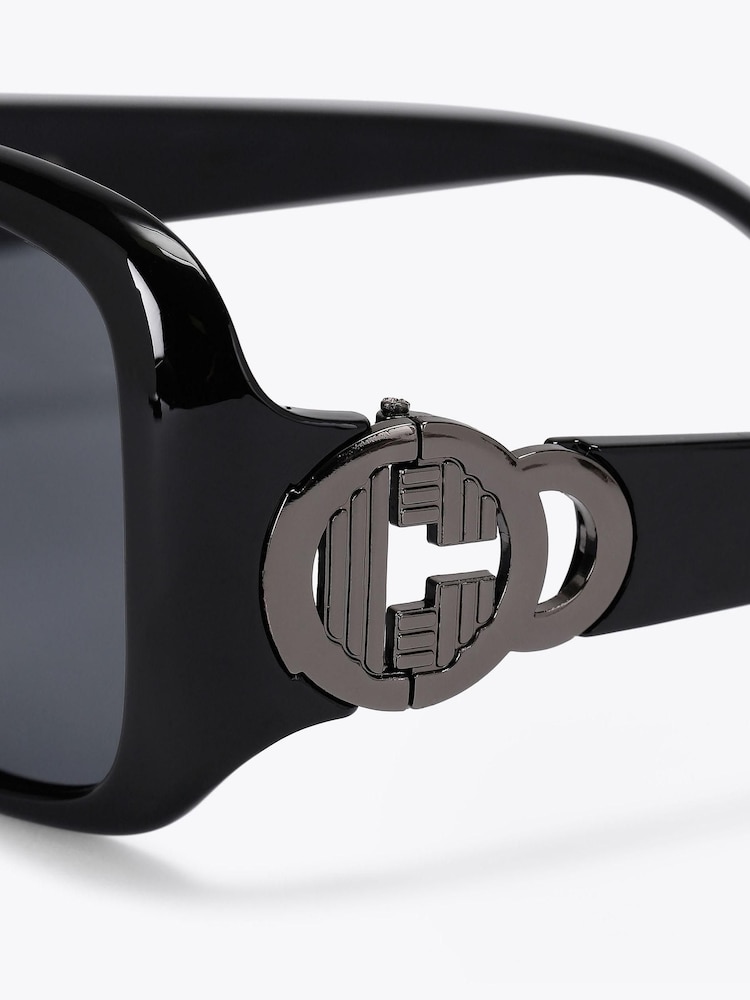 Carvela Black Oversized C Sunglasses - Image 4 of 4 Carvela Black Oversized C Sunglasses - Image 4 of 4