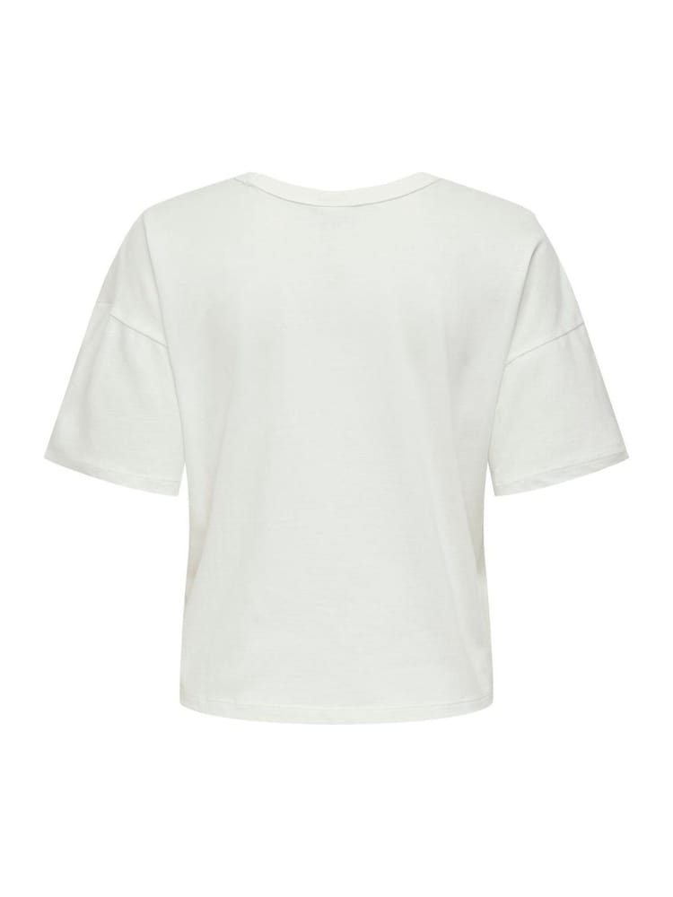 JDY White 100% Cotton Floral Printed T-Shirt - Image 4 of 4