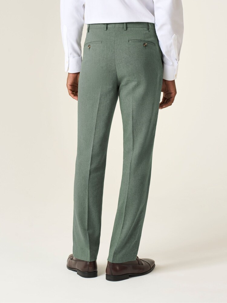 Skopes Green Tailored Fit Calvados Linen Blend Suit Trousers - Image 2 of 6