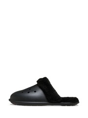 Crocs Black Classic Fuzz Scuff Slippers - Image 2 of 7
