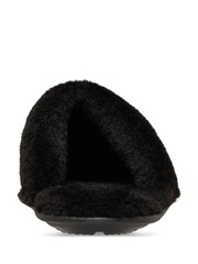 Crocs Black Classic Fuzz Scuff Slippers - Image 7 of 7