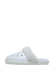 Crocs Grey Classic Fuzz Scuff Slippers - Image 2 of 7