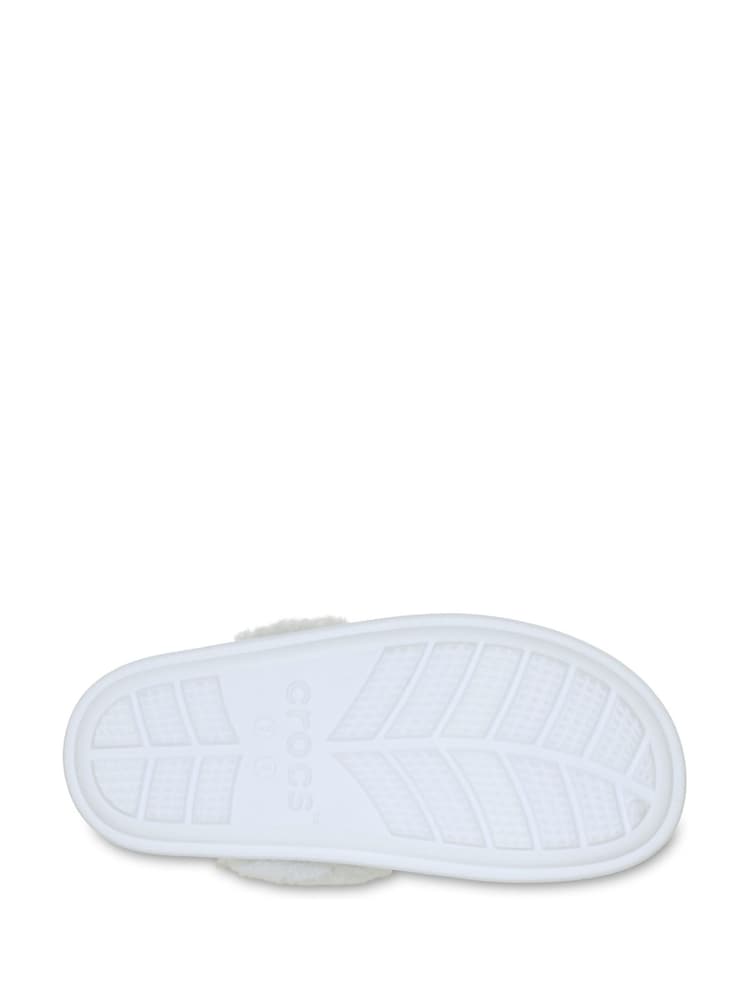 Crocs Grey Classic Fuzz Scuff Slippers - Image 7 of 7