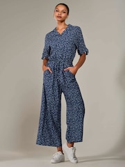 Azul - Jolie Moi Wide Leg Half Sleeve Jumpsuit - Imagen 2 de 6