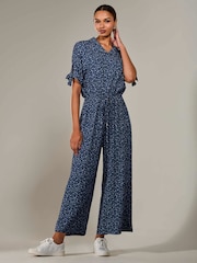 Azul - Jolie Moi Wide Leg Half Sleeve Jumpsuit - Imagen 3 de 6