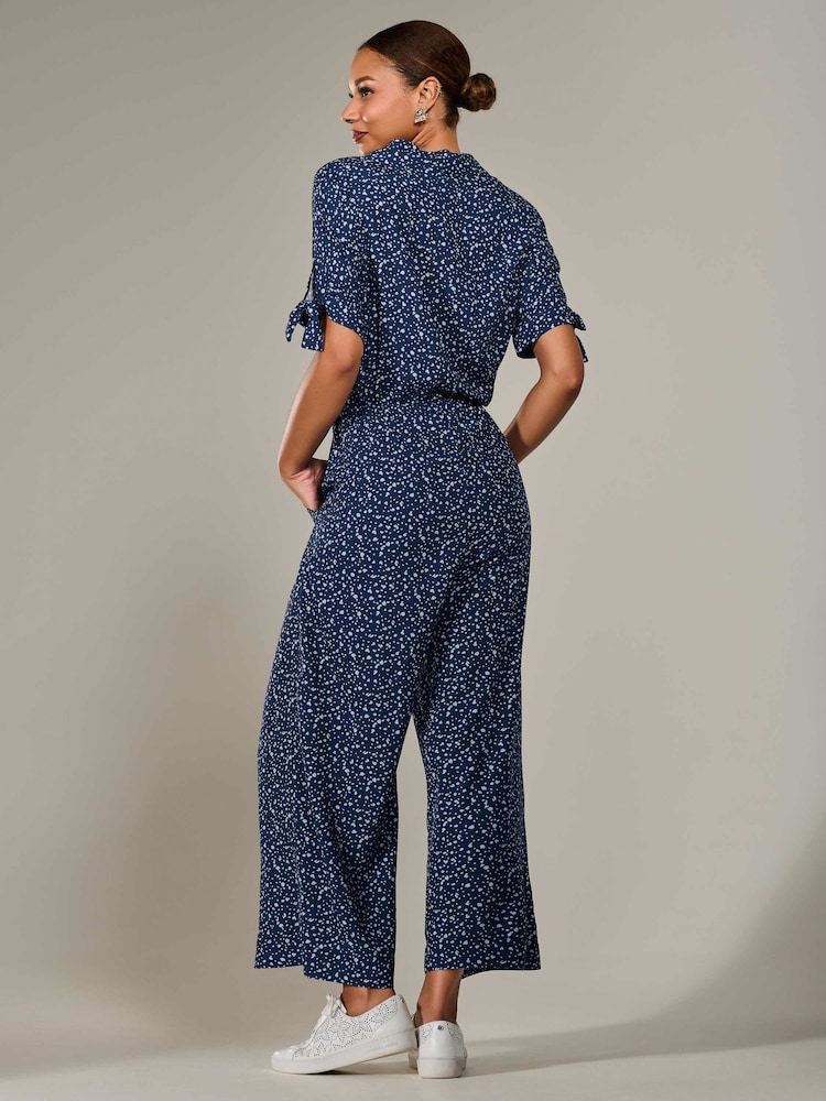 Azul - Jolie Moi Wide Leg Half Sleeve Jumpsuit - Imagen 6 de 6