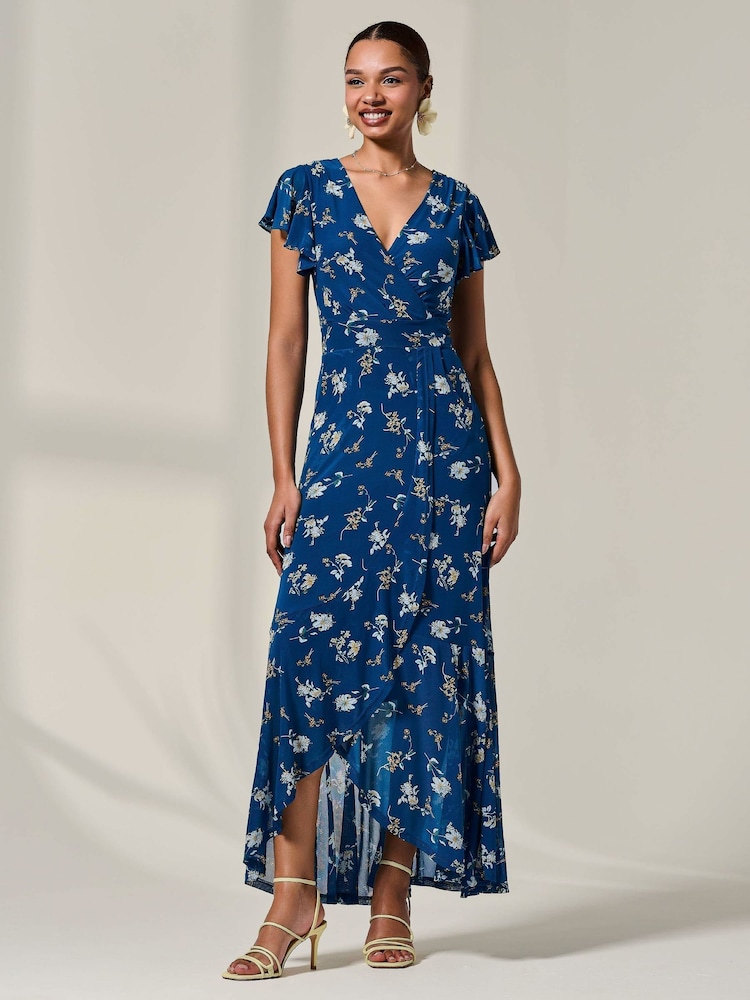 Jolie Moi Floral Ruffle Hem Maxi Dress - Imagen 1 de 6 Jolie Moi Floral Ruffle Hem Maxi Dress - Imagen 1 de 6