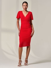 Jolie Moi сетчатое платье со сборками - Image 3 of 3