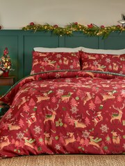 Duvet Day Red Sleigh Team Duvet Set - Image 1 of 4