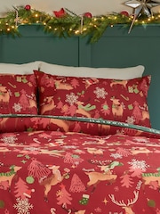 Duvet Day Red Sleigh Team Duvet Set - Image 4 of 4