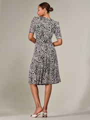 Jolie Moi Black Mesh Half Sleeve Midaxi Dress - Image 2 of 6
