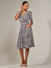 Jolie Moi Black Mesh Half Sleeve Midaxi Dress - Image 4 of 6