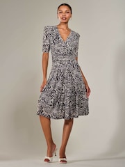Jolie Moi Black Mesh Half Sleeve Midaxi Dress - Image 5 of 6