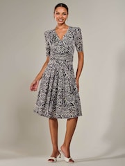 Jolie Moi Black Mesh Half Sleeve Midaxi Dress - Image 6 of 6