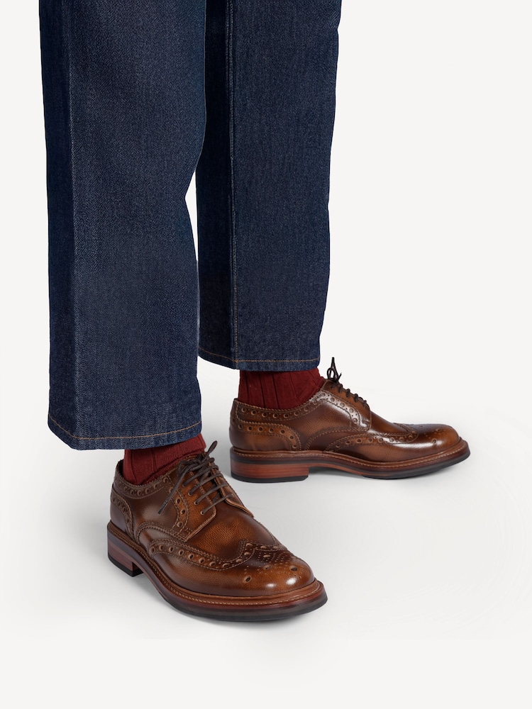 Grenson Brown Archie Leather Brogue - Image 1 of 4