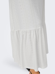 JDY White Broderie Tiered Maxi Skirt - Image 5 of 7