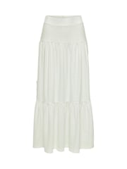 JDY White Broderie Tiered Maxi Skirt - Image 6 of 7