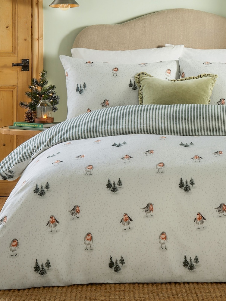 Wylder Nature Cream Pine Print Robins Return Duvet Set - Image 3 of 3 Wylder Nature Cream Pine Print Robins Return Duvet Set - Image 3 of 3
