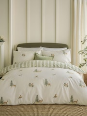 Wylder Nature Green Natural Charlecote Duvet Set - Image 1 of 3