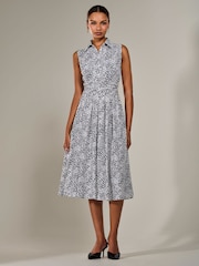 Jolie Moi Black Button Sleeveless Midi Dress - Image 1 of 5