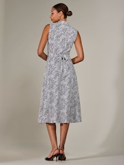 Jolie Moi Black Button Sleeveless Midi Dress - Image 2 of 5