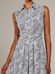 Jolie Moi Black Button Sleeveless Midi Dress - Image 3 of 5