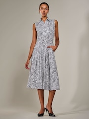 Jolie Moi Black Button Sleeveless Midi Dress - Image 5 of 5