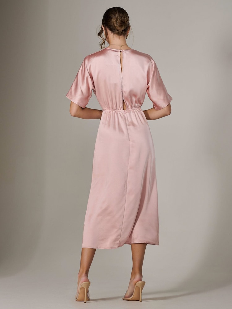 Rosa - Jolie Moi Satin A-Line Midaxi Dress - Imagen 2 de 6 Rosa - Jolie Moi Satin A-Line Midaxi Dress - Imagen 2 de 6
