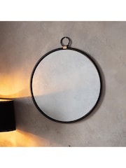 Gallery Home Black Baystone Round Mirror - Image 1 of 7