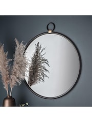Gallery Home Black Baystone Round Mirror - Image 2 of 7
