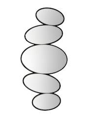 Gallery Home Black Andersson Pebble Stack Mirror - Image 3 of 3