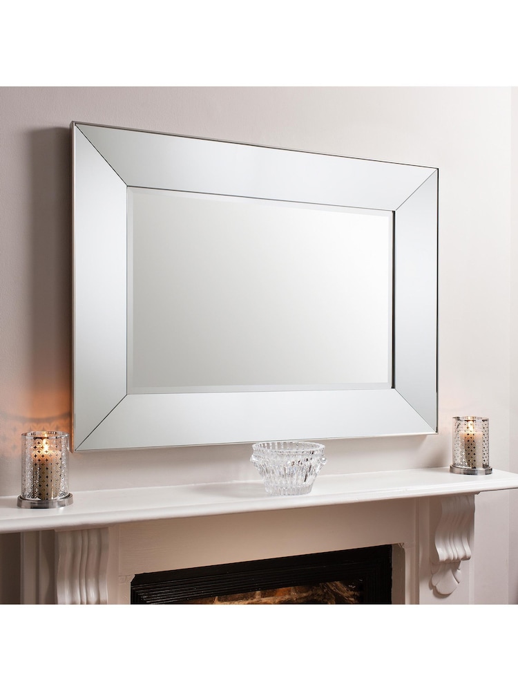 Gallery Home Silver Vassel Rectangle Mirror - Image 1 of 3