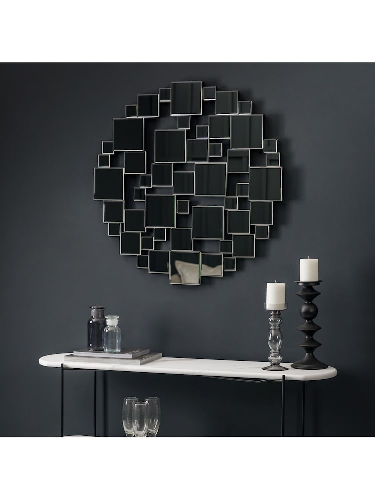 Gallery Home Silver Dawlin Round Mirror - Image 1 of 3