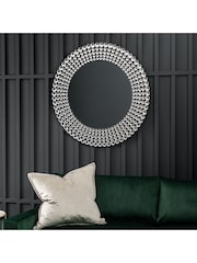 Gallery Home Silver Sharnell Round Mirror - Image 1 of 5