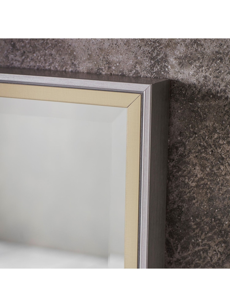 Gallery Home Silver Floydan Leaner Mirror - Image 2 of 3 Gallery Home Silver Floydan Leaner Mirror - Image 2 of 3