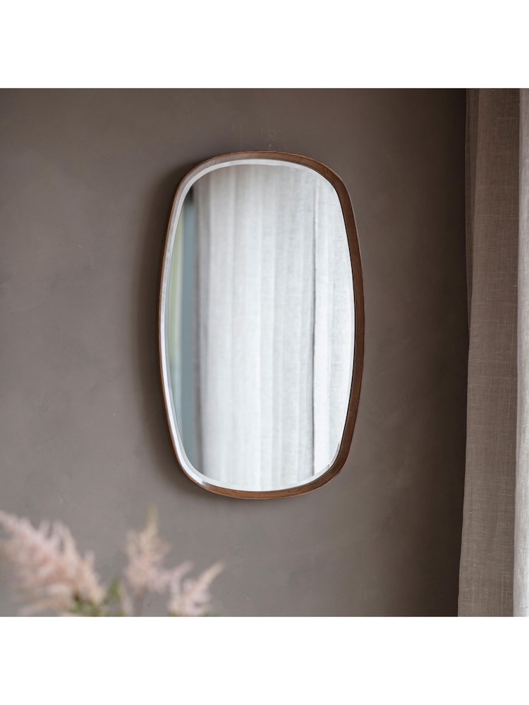 Gallery Home Dark Wood Keansley Walnut Mirror - Image 1 of 3