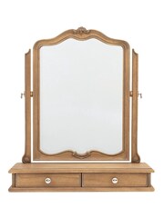 Gallery Home Light Wood Chicara Dressing Table Mirror Weathered - Image 3 of 5