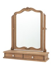 Gallery Home Light Wood Chicara Dressing Table Mirror Weathered - Image 4 of 5