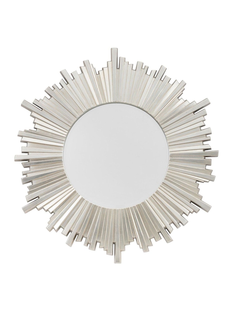 Gallery Home Silver Herzston Round Mirror - Image 4 of 4