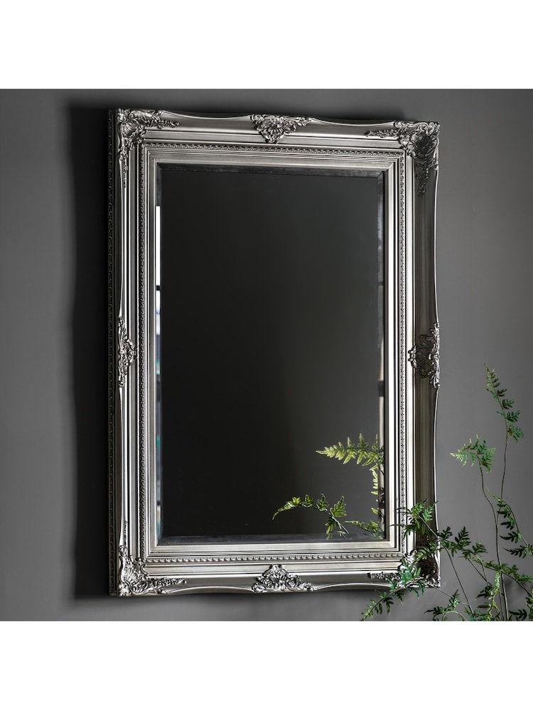 Gallery Home Silver Hampton Rectangle Ant Mirror - Image 2 of 4 Gallery Home Silver Hampton Rectangle Ant Mirror - Image 2 of 4