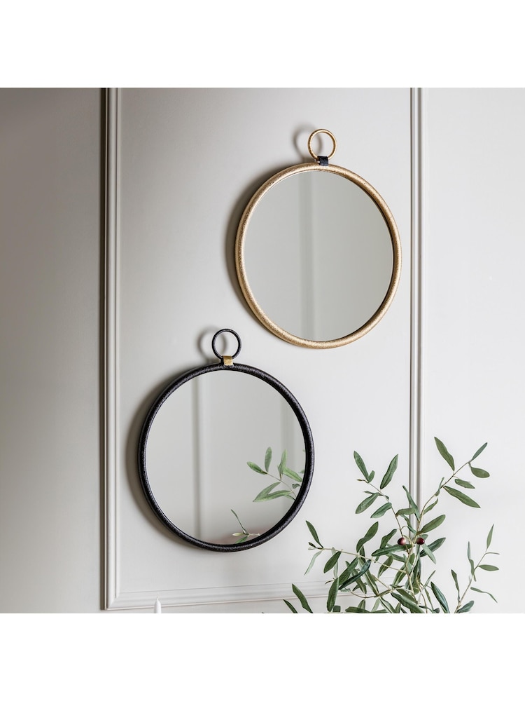 Gallery Home Gold Baystone Round Mirror - Image 1 of 5