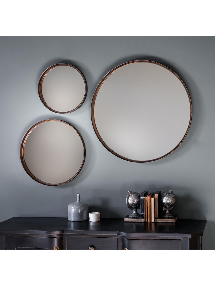 Gallery Home Bronze Redstone Round Mirror - Image 1 of 3