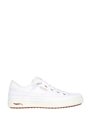 Skechers White Wide Fit Arcade Meet Ya There Trainers - Image 1 of 4