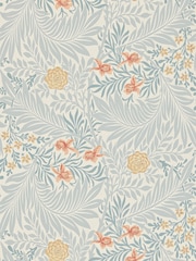 Morris & Co Larkspur Slate Russet Morris Friends A4 Wallpaper Sample - Image 1 of 1
