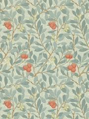 Morris & Co Arbutus Blue Pink Morris Friends A4 Wallpaper Sample - Image 1 of 1