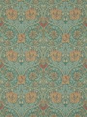 Morris & Co Honeysuckle Tulip Emerald Russet Morris Friends A4 Wallpaper - Image 1 of 1