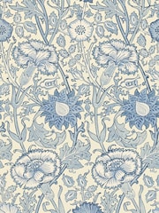 Morris & Co Pink Rose Indigo Friends A4 Sample Wallpaper - Image 1 of 1