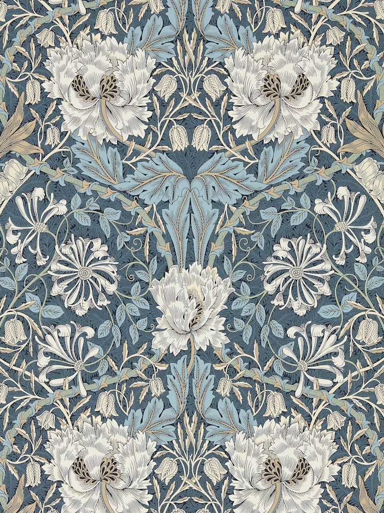 Morris & Co Honeysuckle Tulip Woad Thyme Morris Friends A4 Wallpaper - Image 1 of 1