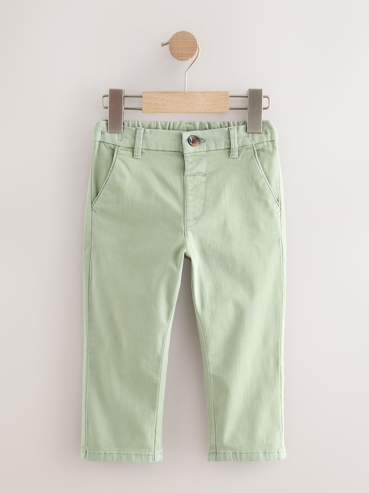 Sage Green Stretch Chino Trousers (3mths-7yrs) - Image 1 of 4 Sage Green Stretch Chino Trousers (3mths-7yrs) - Image 1 of 4