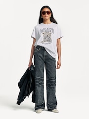 GANNI Black Stretch Future Denim Izey Jeans - Image 1 of 7